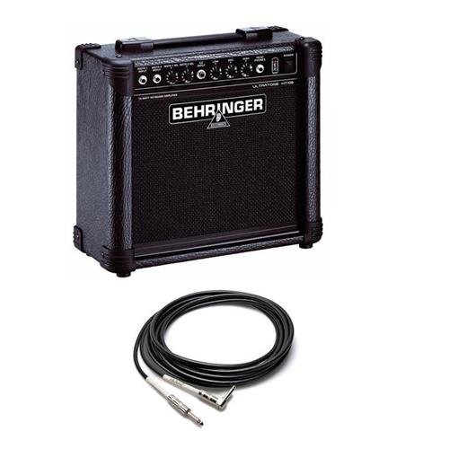Behringer ULTRATONE KT108 Ultra-Compact 15W Keyboard Amplifier with VTC-Technology and Original 8'' BUGERA Speaker - With Straight to Right-Angle Guitar Cable, 5' by Behringer