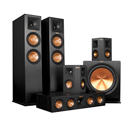 Klipsch RP-280F Home Theater System Bundle (Ebony) with Yamaha RX-A1050 by Klipsch