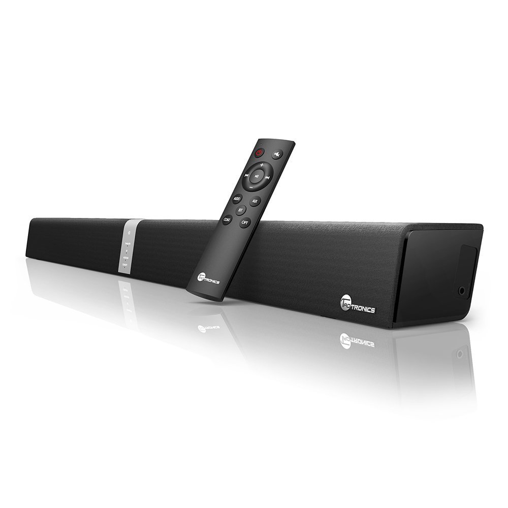 Soundbar, TaoTronics Sound Bar Wired and Wireless Bluetooth Audio (34-Inch Speaker, 2 Passive Radiators, Dual Connection Methods, Touch and Remote Control, Wall Mountable) by TaoTronics