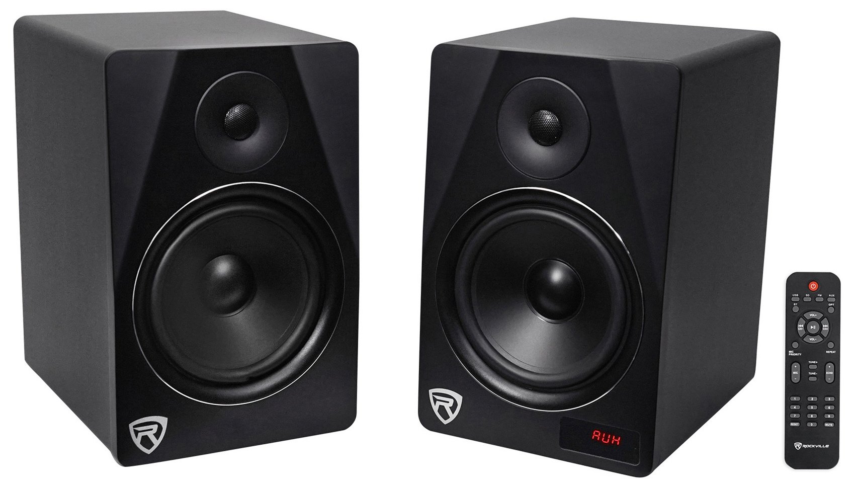 Dual 8'' Home Theater System w/Bluetooth/FM/USB/SD/RCA+MicInputs by Rockville